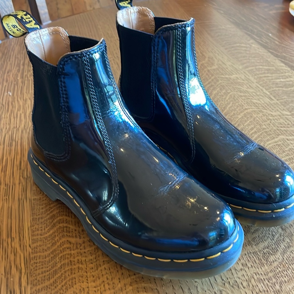 Patent Leather Doc Marten Chelsea Boots